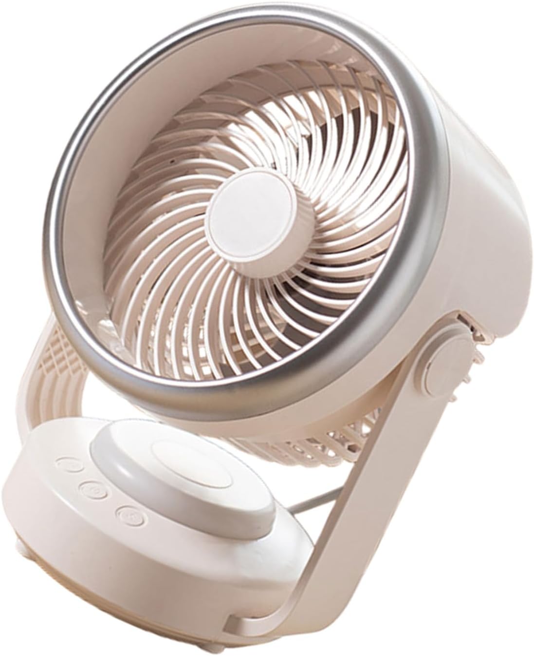 Desk Fan Air Circulators with 2 Gear LED Table Quiet Operating for Bedroom Electric Desktop 4 Speed Battery Operated