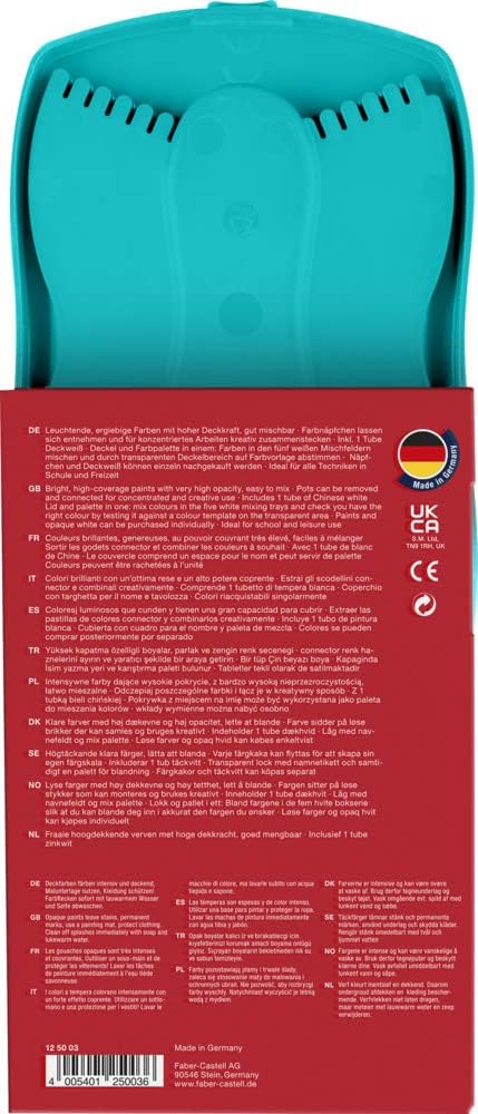 Faber-Castell Connector Paint Box - 12 Colours Turquoise