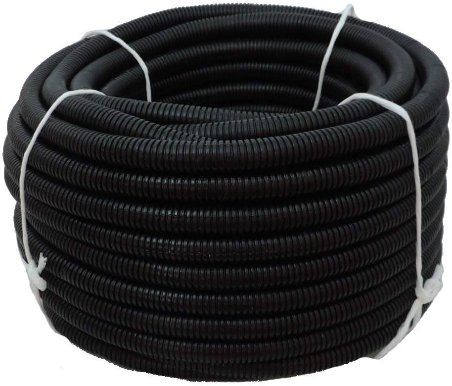 1/2" x 100 ft. ShurTek® Flexible Corrugated Black LDPE Non-Split Tubing Wire Loom