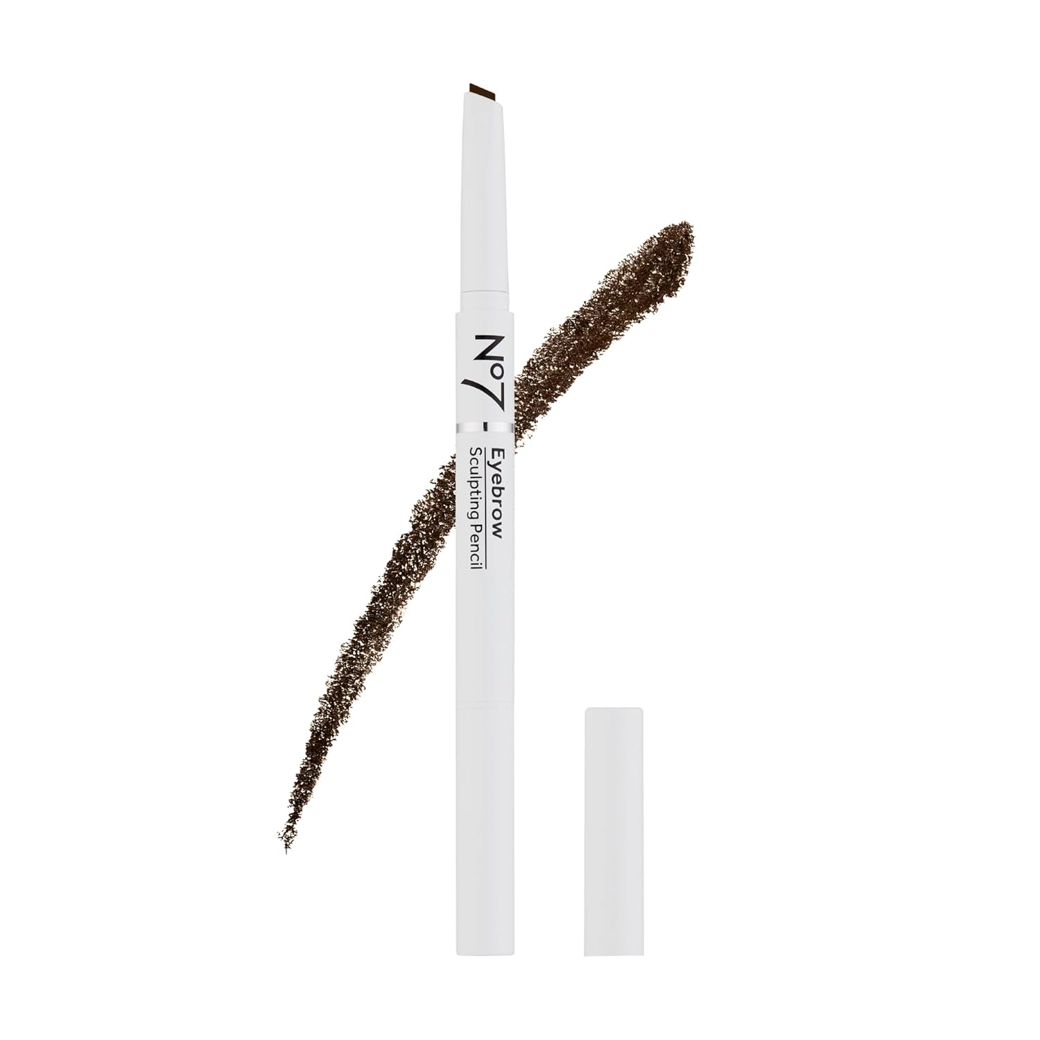 No7 Beautiful Eyebrows Sculpting Pencil – Brown – Precision-Tip Eyebrows Pencil with Angled Brush Tip – Sculpting Brow Pencil with Spoolie Brush to Comb & Style Brows – (0.2g)