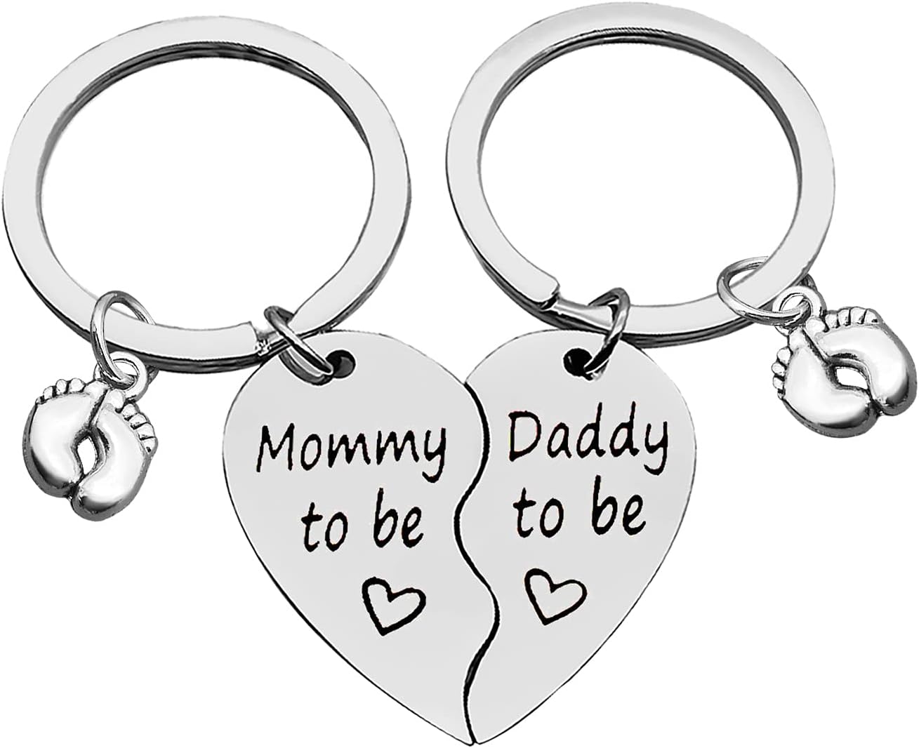 Ximalun Pregnancy Announcement Gifts Mommy and Daddy to Be Keyring Set First Tim Mum and Dad Gifts New Parent to be Gifts New Mum Gifts New Dad Keyring Christmas Mothers Day Fathers Day Gift