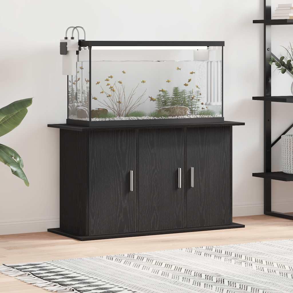 vidaXL Support d'aquarium Chêne Noir 101 x 41 x 58 cm Bois d'ingénierie