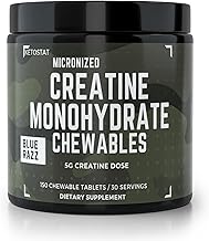 Creatine Chews 5G Chewables 30 Day Supply, Micronized Creatine Monohydrate Tablet, Sour Razz (150ct) Creatine for Women & Men