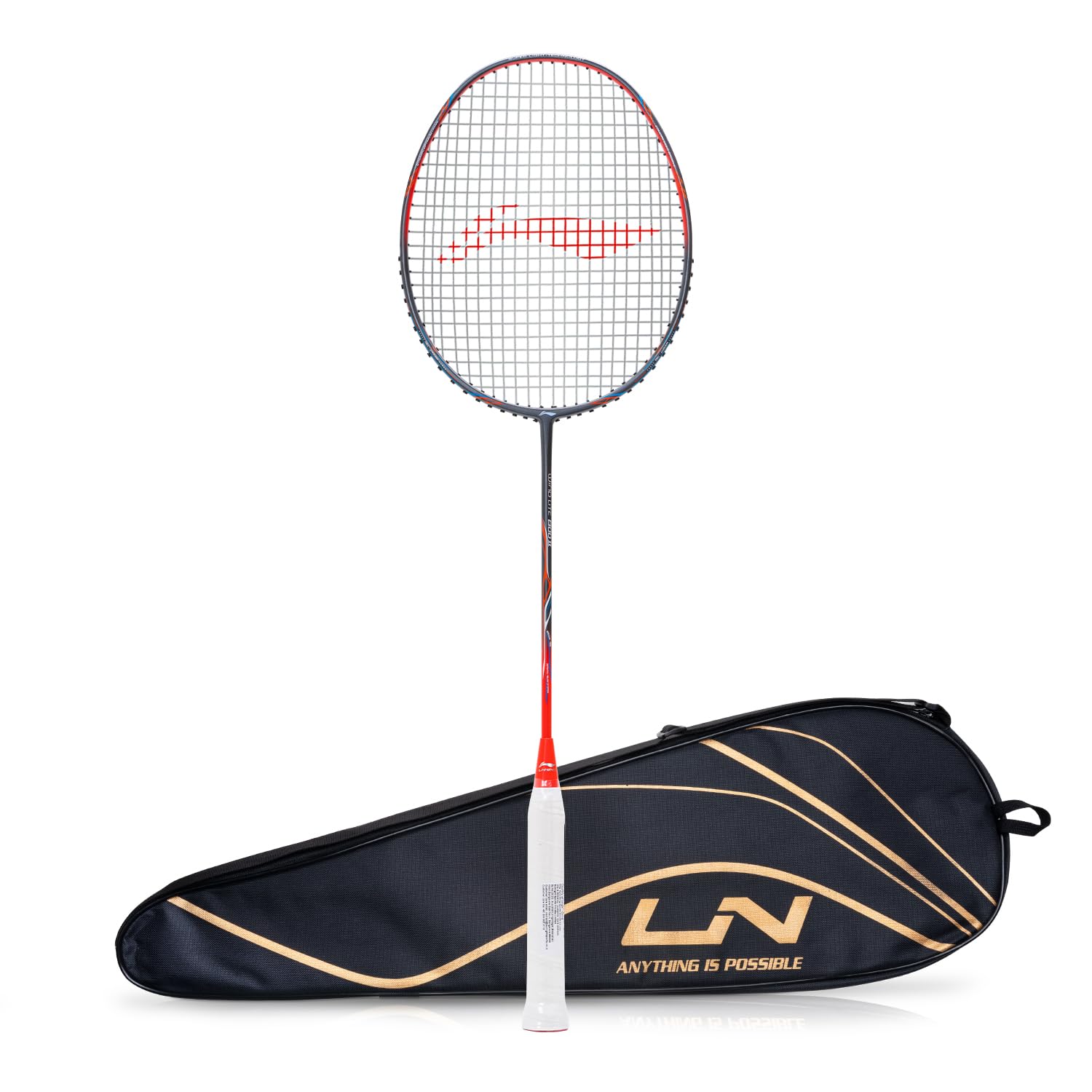 Li-Ning Wind Lite 800 II Carbon Graphite Badminton Strung Racket with Full Racket Cover (Dark Grey/Red) (B0BVYTWZLW) Amazon Price History, Amazon Price Tracker