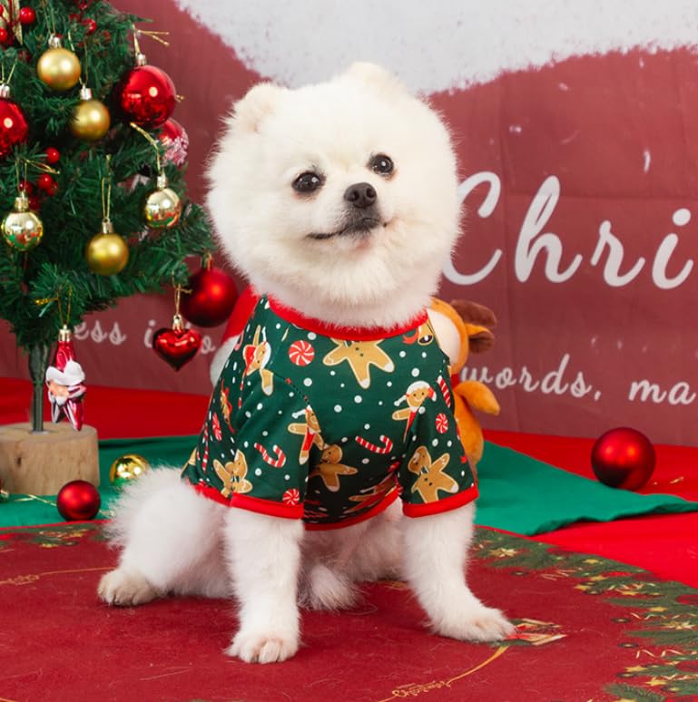 Veewon Dog Christmas Jumper Sweater Pet Christmas Clothes Outfit Apparel for Winter Warm Holiday Xmas Decoration (Cartoon Man)