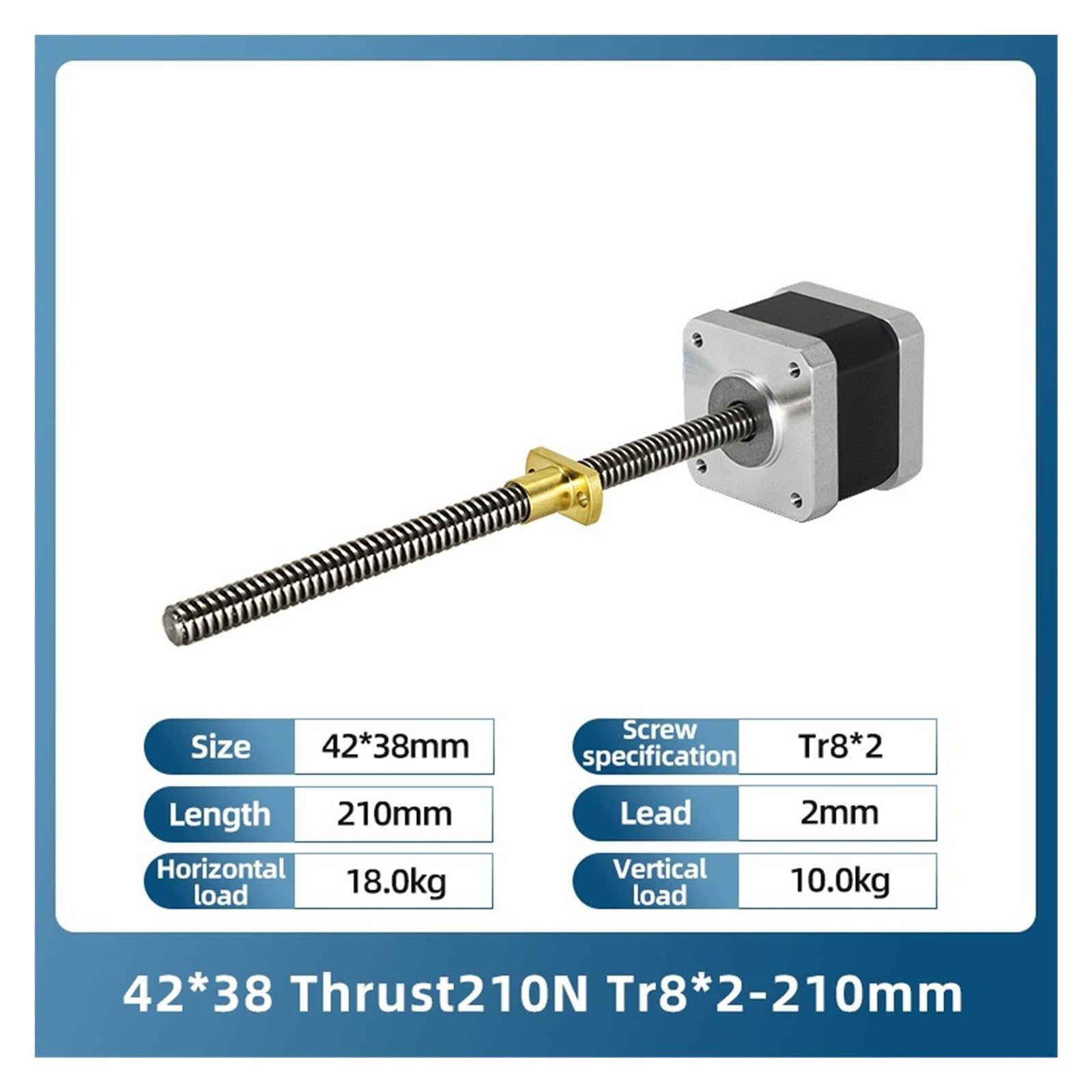 Motor Lineal Paso a Paso con Varilla roscada y Tornillo de Avance Externo híbrido