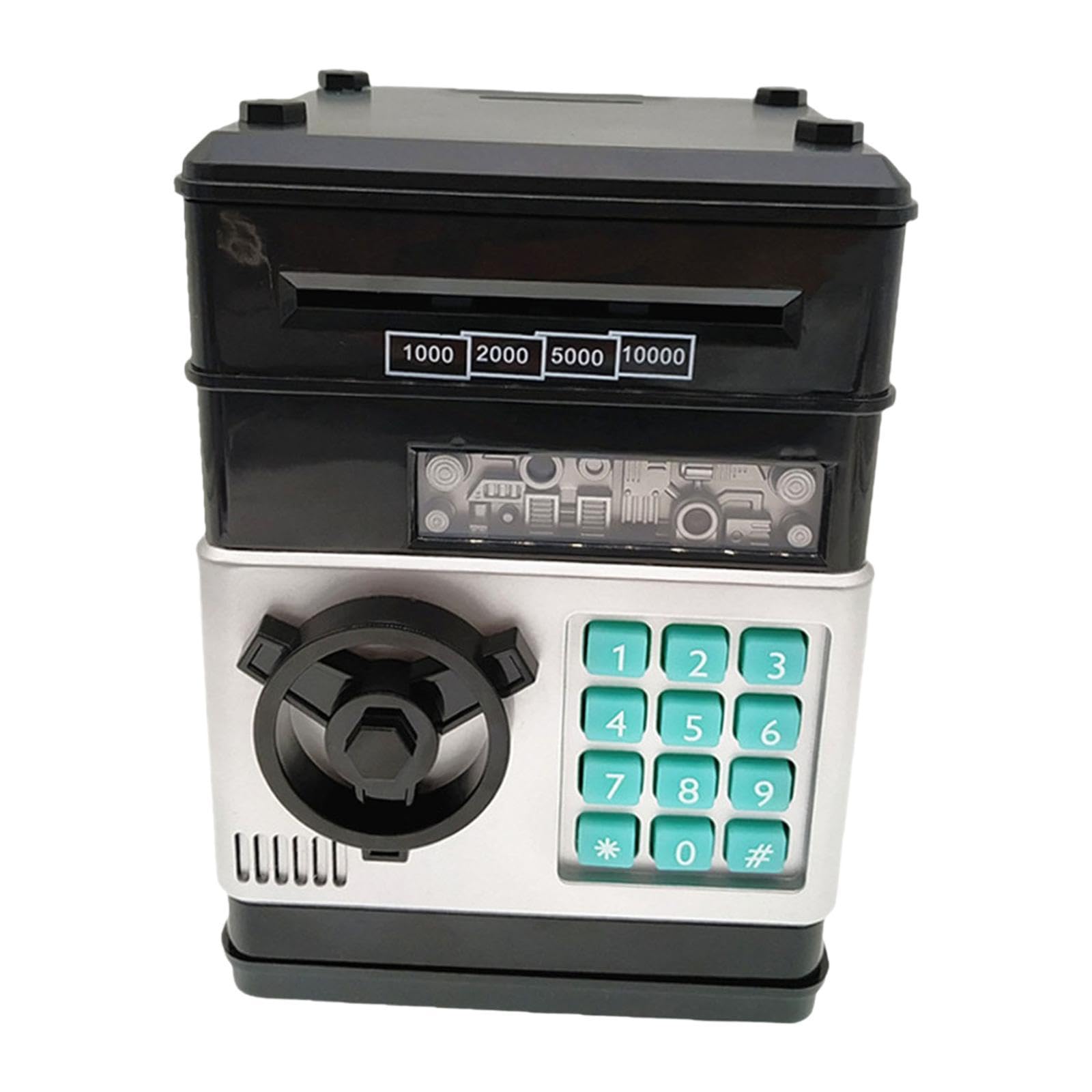 Sharplace ATM Piggy Bank Piccolo Salvadanaio Creativo per età 3 4 5 6 7 8 Anni Regalo di Compleanno, Nero
