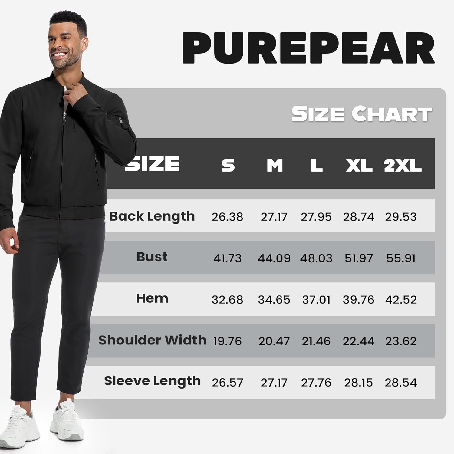 Men's Bomber Jackets Windbreaker Lightweight Zip Up Fall Coats Spring Golf Work Jacket - Image 6