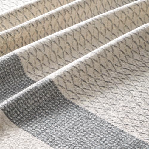 Image of Amazon Basics Tablecloth for Dining Table Cover, Microfiber Fabric Rectangle Tablecloth. 60x90 Inches 6 Seater (Grey, 6 Seater)