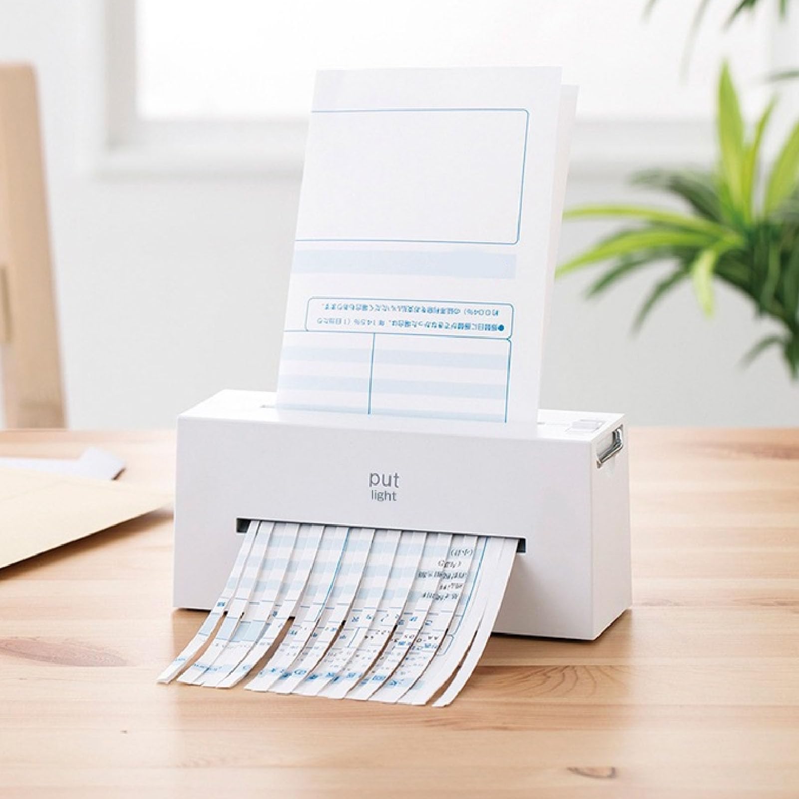 biała niszczarka do papieru, mała elektryczna niszczarka biurowa, przenośny mini papier zasilany baterią narzędzie do cięcia dokumentów A5 do domowego biura biały