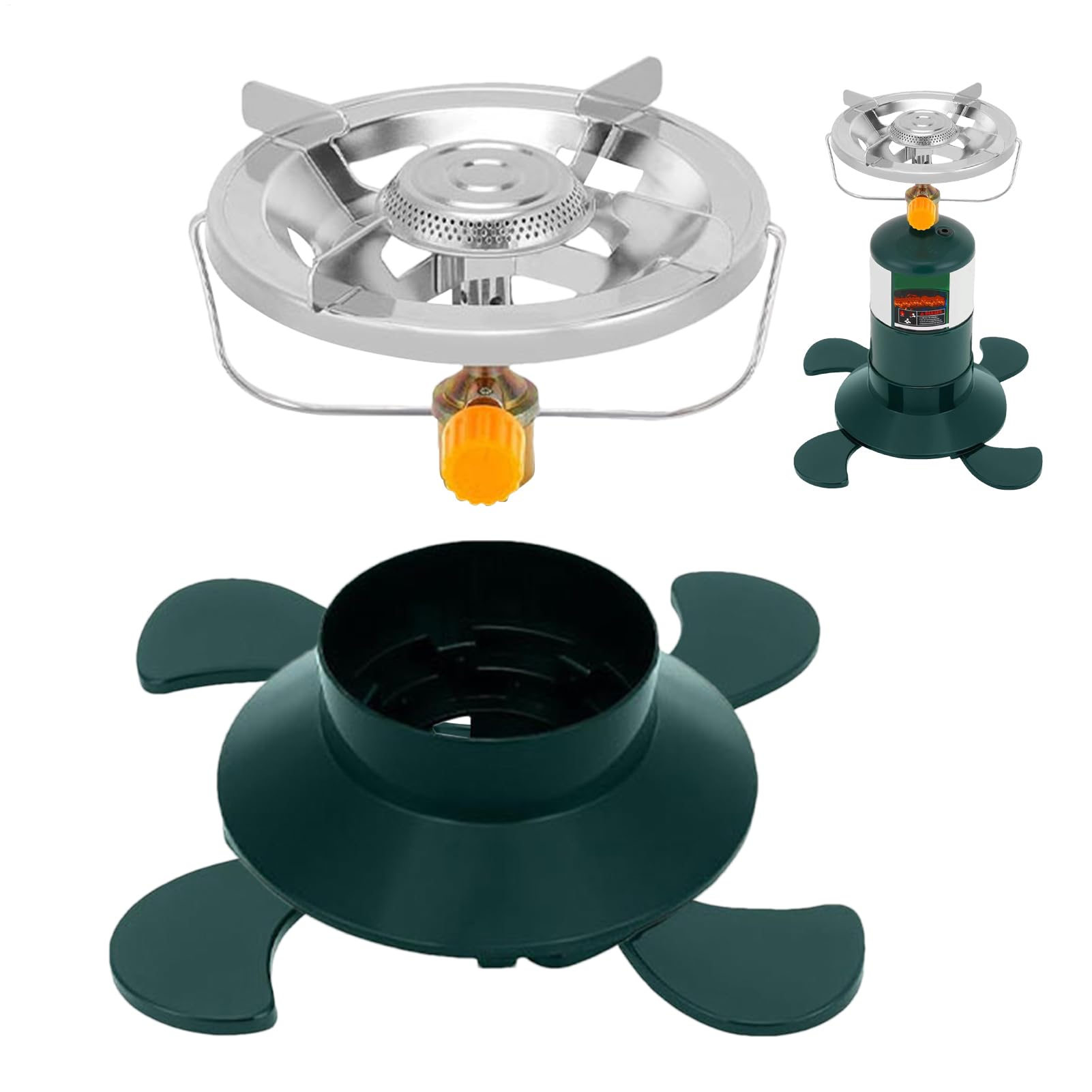 Stabilisateur de réchaud de camping pliable pour cartouche de gaz de randonnée