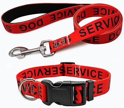 MayPaw 4FT 1" Wide Service Dog Leash + Service Dog Collar