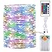 Produktbild Onforu LED Lichterkette Batterie Bunt, 10M 100 LEDs Innen Drahtlichterkette mit Fernbedienung und Timer, IP67 Wasserdicht Außen RGB Kupferdraht Fairy Lights USB für Zimmer, Party, Weihnachten