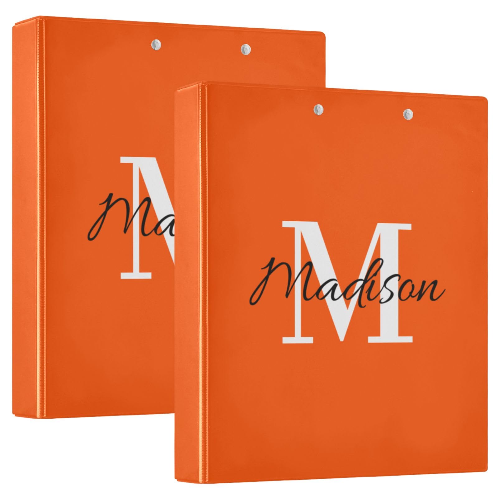 Raccoglitore personalizzato a 3 anelli da 3,8 cm con nome, raccoglitore decorativo a tre anelli per quaderni, contiene 200 fogli, per lavoro, scuola, ufficio, regalo personalizzato
