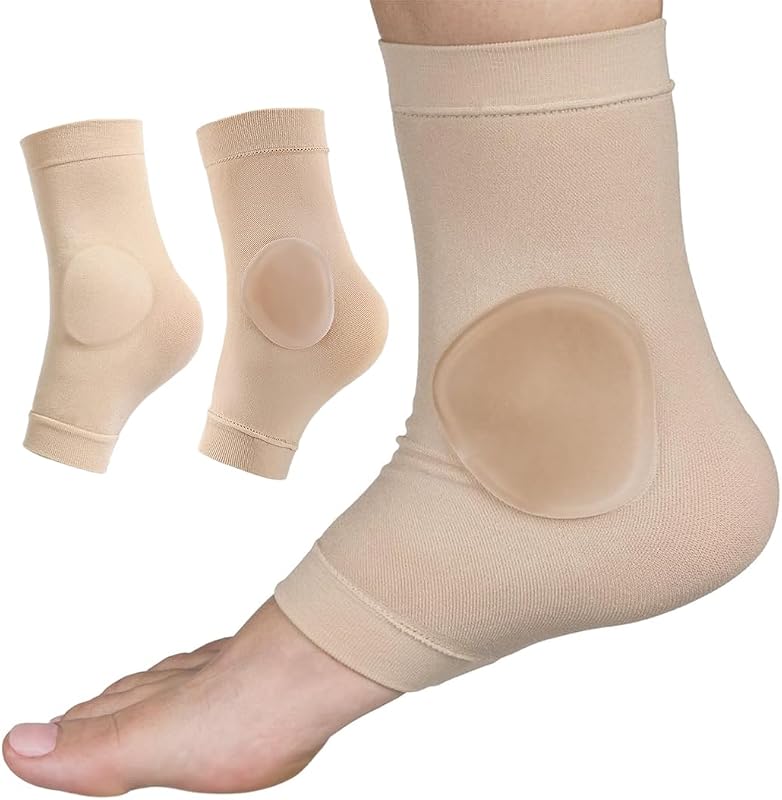 EIDUOVA Chaussettes de protection avec coussinet en gel, protège-chevilles pour patinage artistique, ski, hockey, bottes, orthèse, soutien de la cheville
