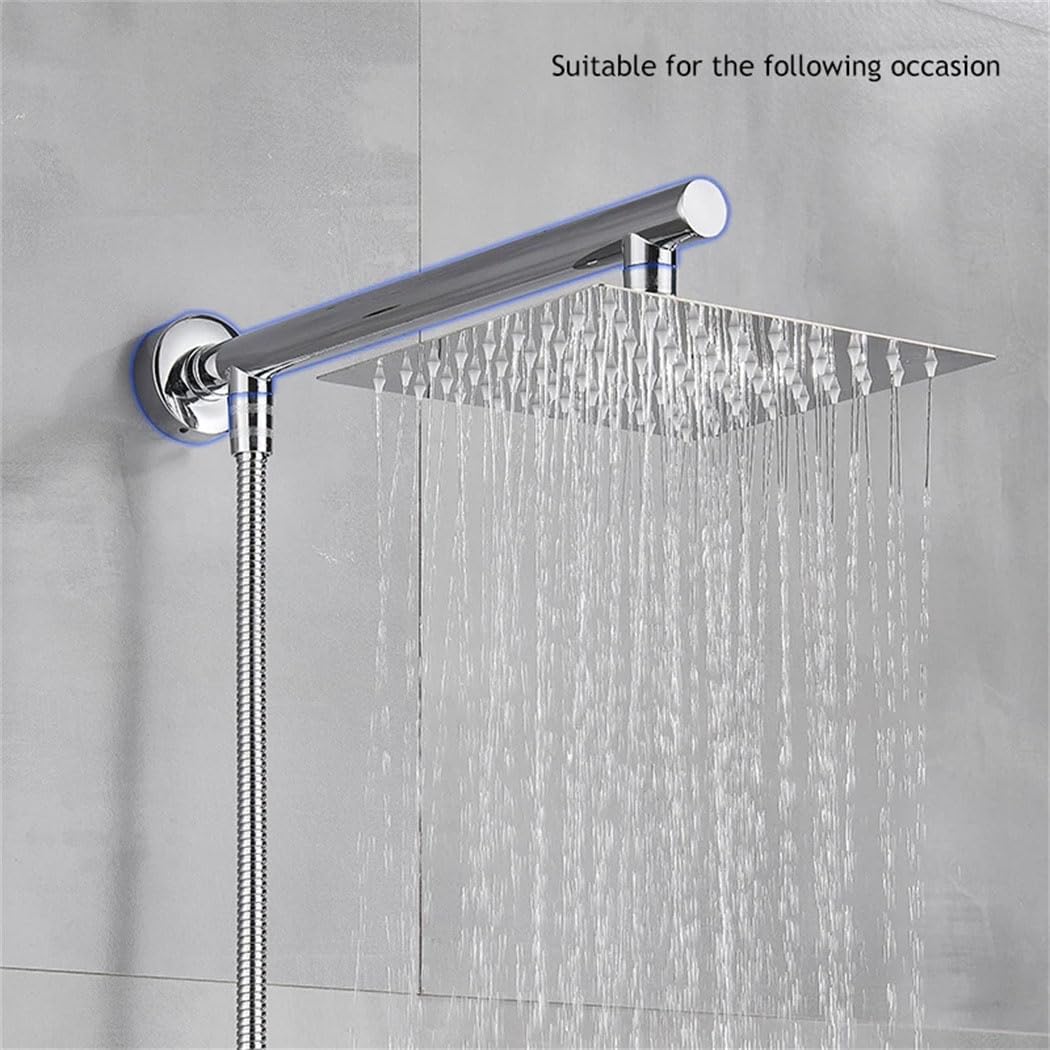 41Cm Chrome Finished Solid Brass Shower Arm For Shower Head Faucet Wall Mounted Bathroom Accessory