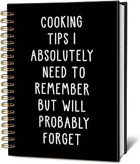 LIANGW Funny Baking Gifts Spiral Notebook Journal | Recipe Notebook Journal for Writing,Gifts for Bakers Cookie Lovers Cooks Dish,5.5x8.3 Inch