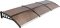 Vista 11 de Toldo para ventana de puerta de 80 x 40 pulgadas, cubierta de policarbonato para puerta delantera, toldo para patio al aire libre, toldo