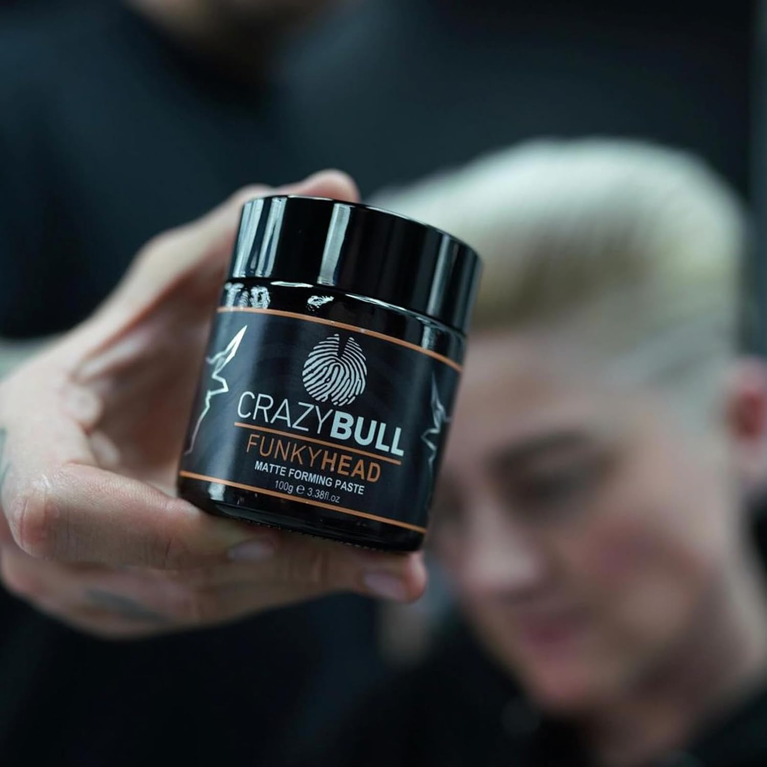 Crazy Bull Hair Funky Head Matte Forming Paste - Water-Based Hair Styling Products - Volumizing Styling Cream - Vegan and Cruelty-Free - 3.38 oz