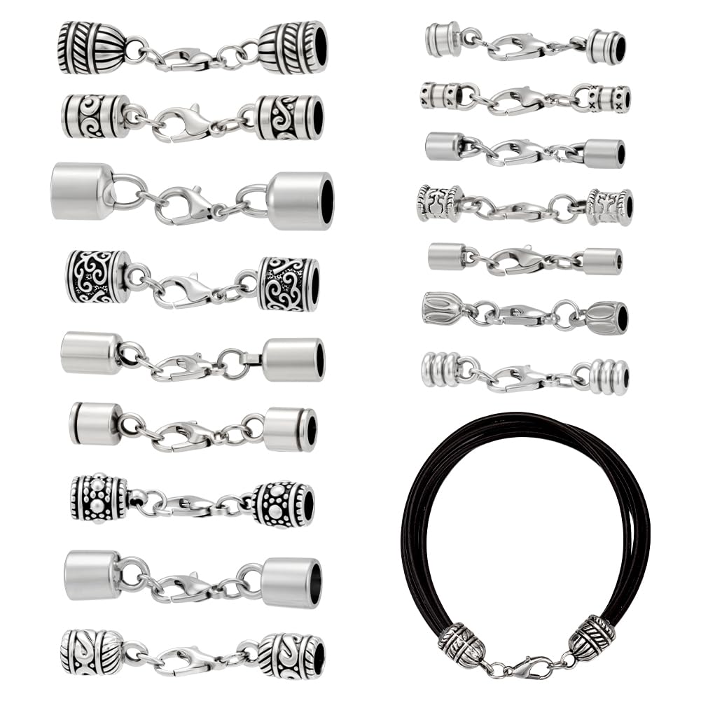 Fermoir mousqueton avec embout de cordon pour sécuriser les colliers DIY