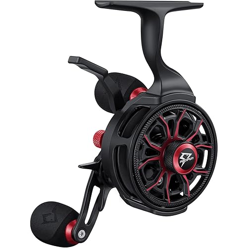 Piscifun ICX Carbon Ice Fishing Reel, Structure Upgrade Magnetic Drop System Inline Ice Fishing Reel, Free-Spool Bidirectional Lever, 3.2:1 High Speed, 8+1 Shielded BB, CNC-Machined Ice Reel