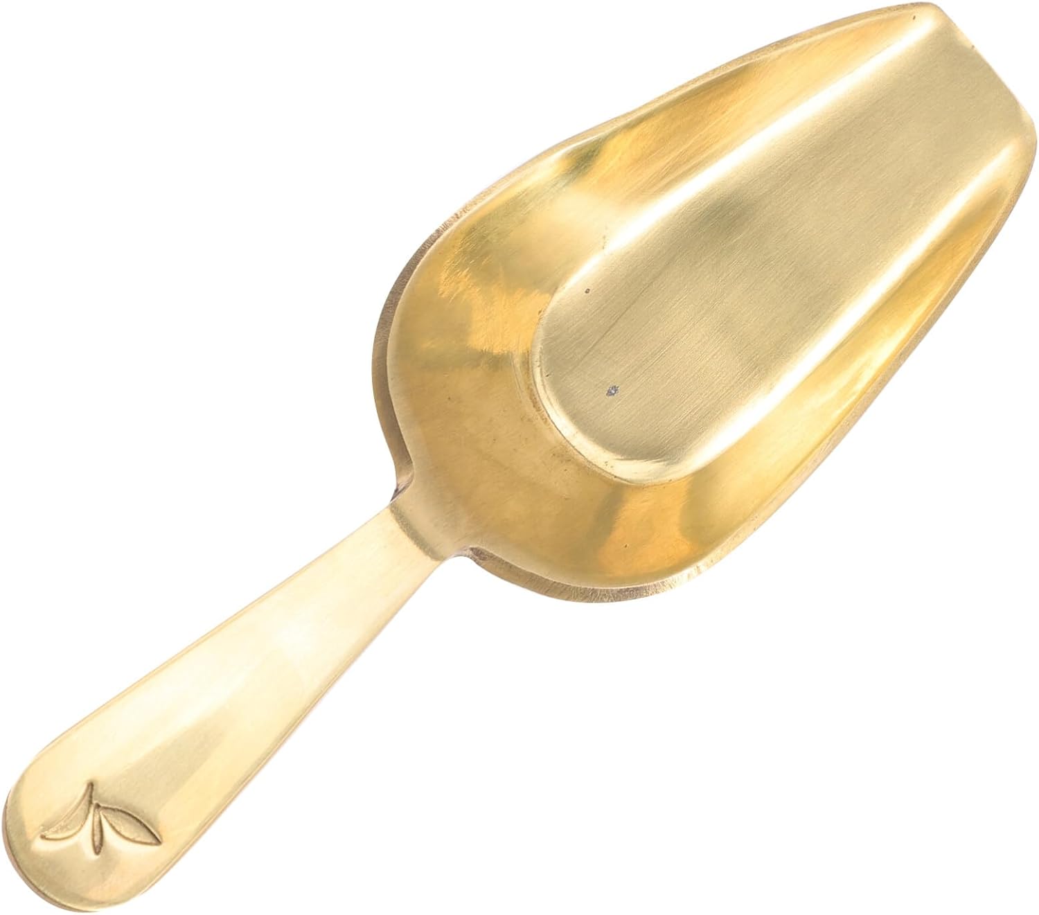 Kitchen Coffee Bean Scoop Practical Brass Loose Tea Spoon for, Tea Scoop, Washing Powder Spoon, Simple Leaves