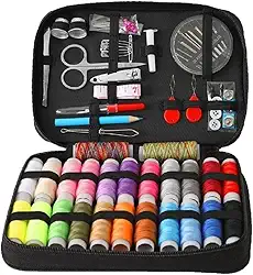 Kit de Costura E Linhas Completo C/ 96 Peças, para Reparo Com Estojo Preto Kit de Costura, Costura, Linha de Costura, Agulha de Costura, Costura Acessórios, Para Reparo Com Estojo Preto Premium