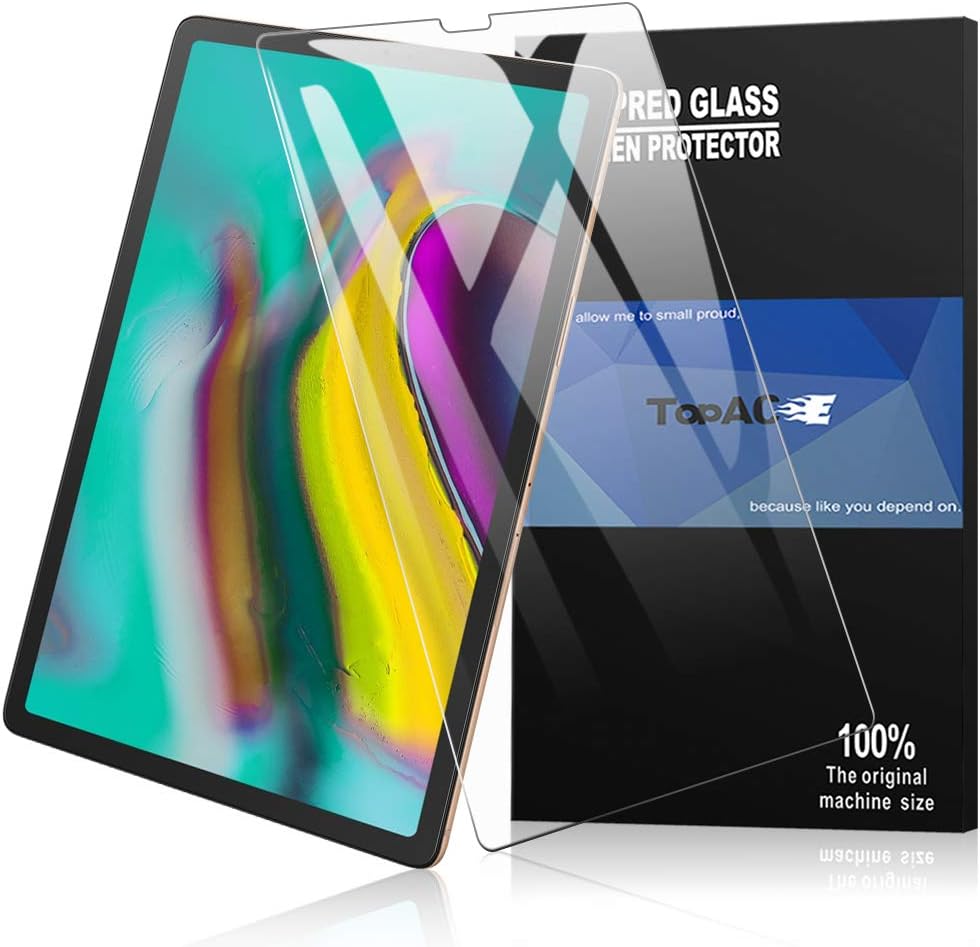 Samsung Galaxy Tab S5e / Galaxy Tab S6 Screen Protector, TopACE 9H Hardness [Bubble Free] Tempered Glass Compatible for Samsung Galaxy Tab S5e SM-T720 (Wi-Fi) SM-T725 (LTE) 2019 Release (Clear)