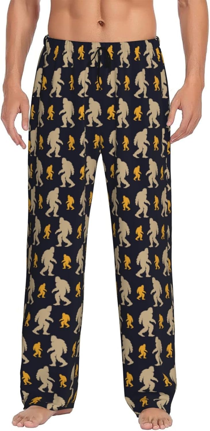 Funny Men's Soft Breathable Pajama Bottoms,Lightweight Lounge Sleep Pants for Men Sleepwear with Pocket