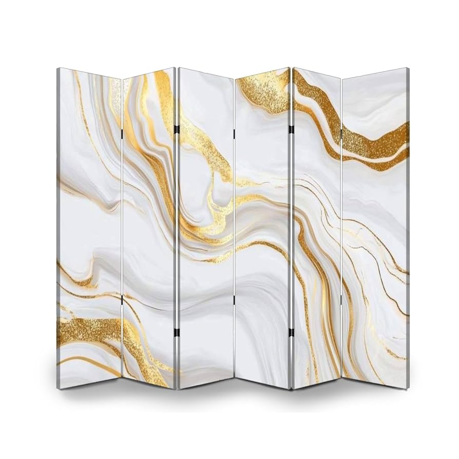 Amazon.com: 6 Panels Folding Screen Room Divider Luxury Gold