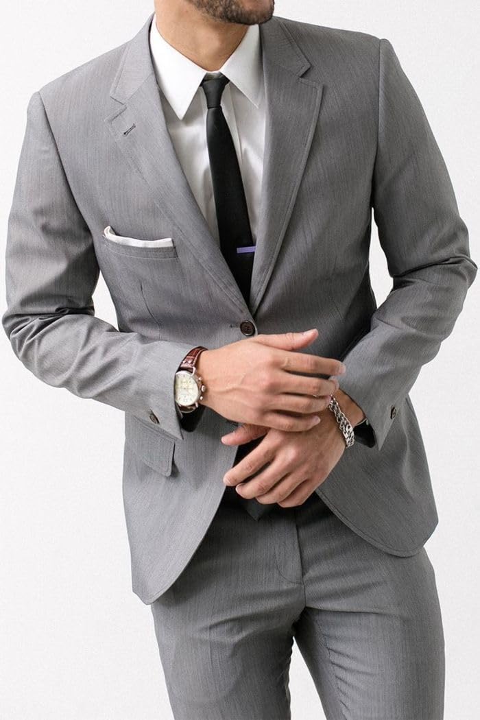 Mens Suit 3 Piece Slim Fit Suit for Wedding Groom Tuxedo Party Formal Business Suit