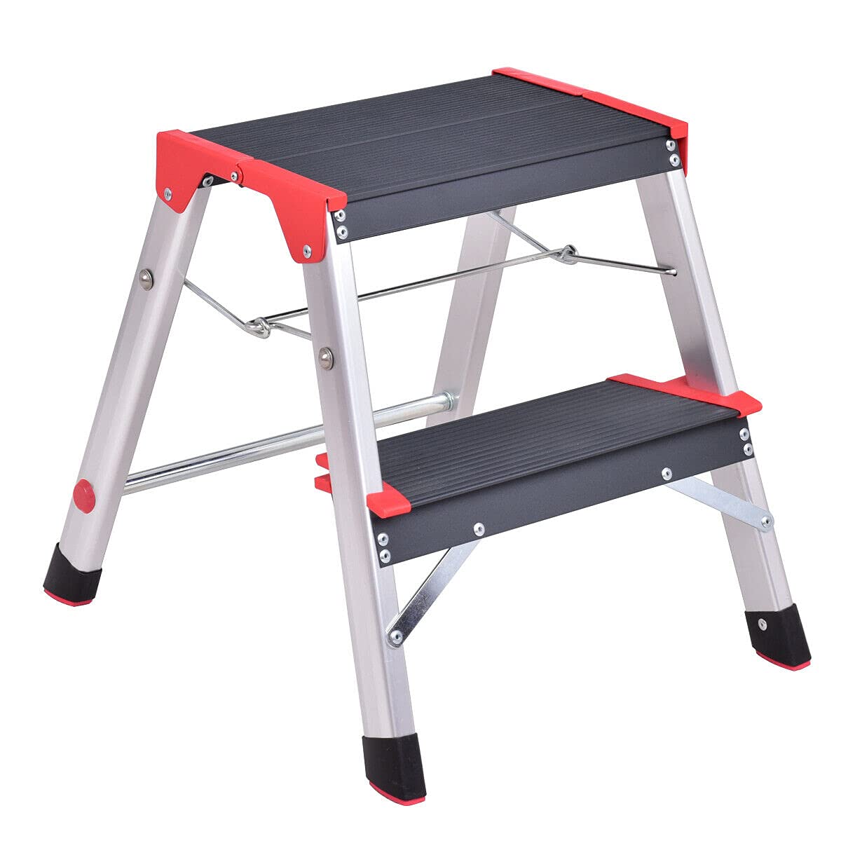 Photo 1 of 2 Step Heavy Duty Aluminum Ladder - Foldable Design Non-Slip Platform Stool 330Lbs