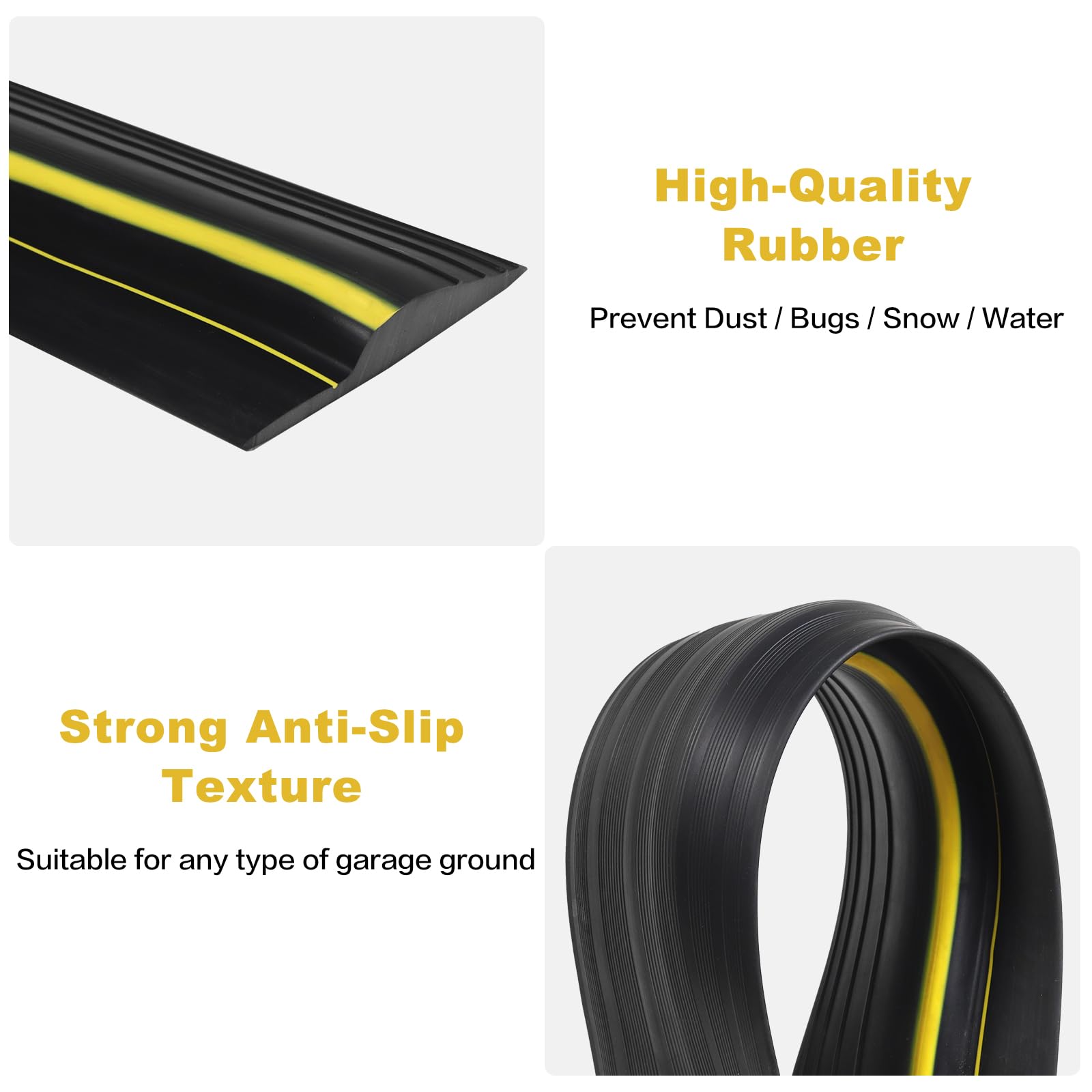 Guarnizioni per porte di garage, guarnizioni per soglie di garage da 6 metri, guarnizioni per pavimenti di porte di garage, ideali per mantenere il garage pulito e asciutto!