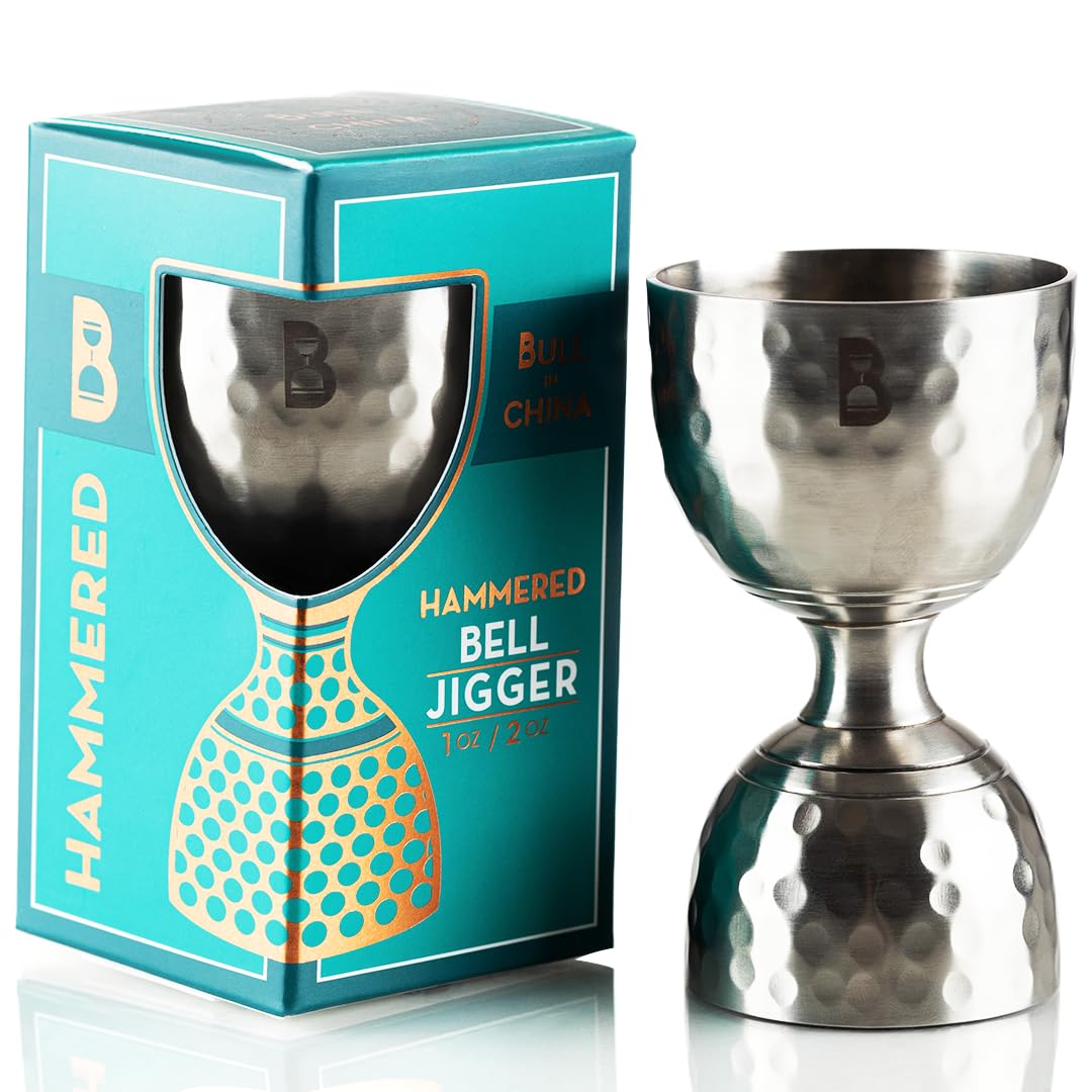 Hammered Bell Jigger by Bull In China - Premium 100% Copper with 0.25oz to 2oz Measures for Cocktails, Bars & Bartenders — Amazon image 9