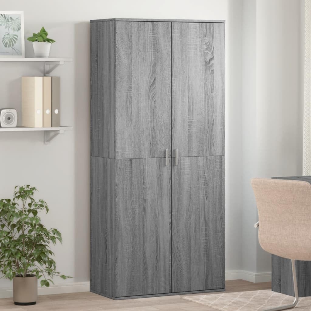 Armoire chaussures design gris Sonoma | Étagère haute de rangement