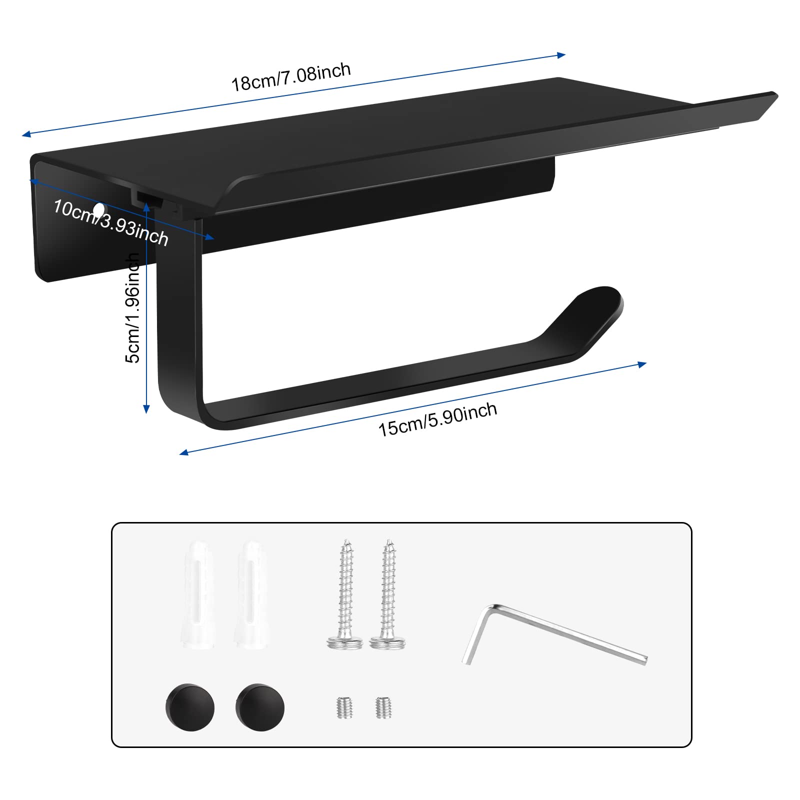 Porte Papier Hygiénique Mural Porte-Rouleau De Papier Toilette Mural, Porte- Rouleau De Papier De Cuisine, Porte-Papier Support Rouleau Papier Toilette