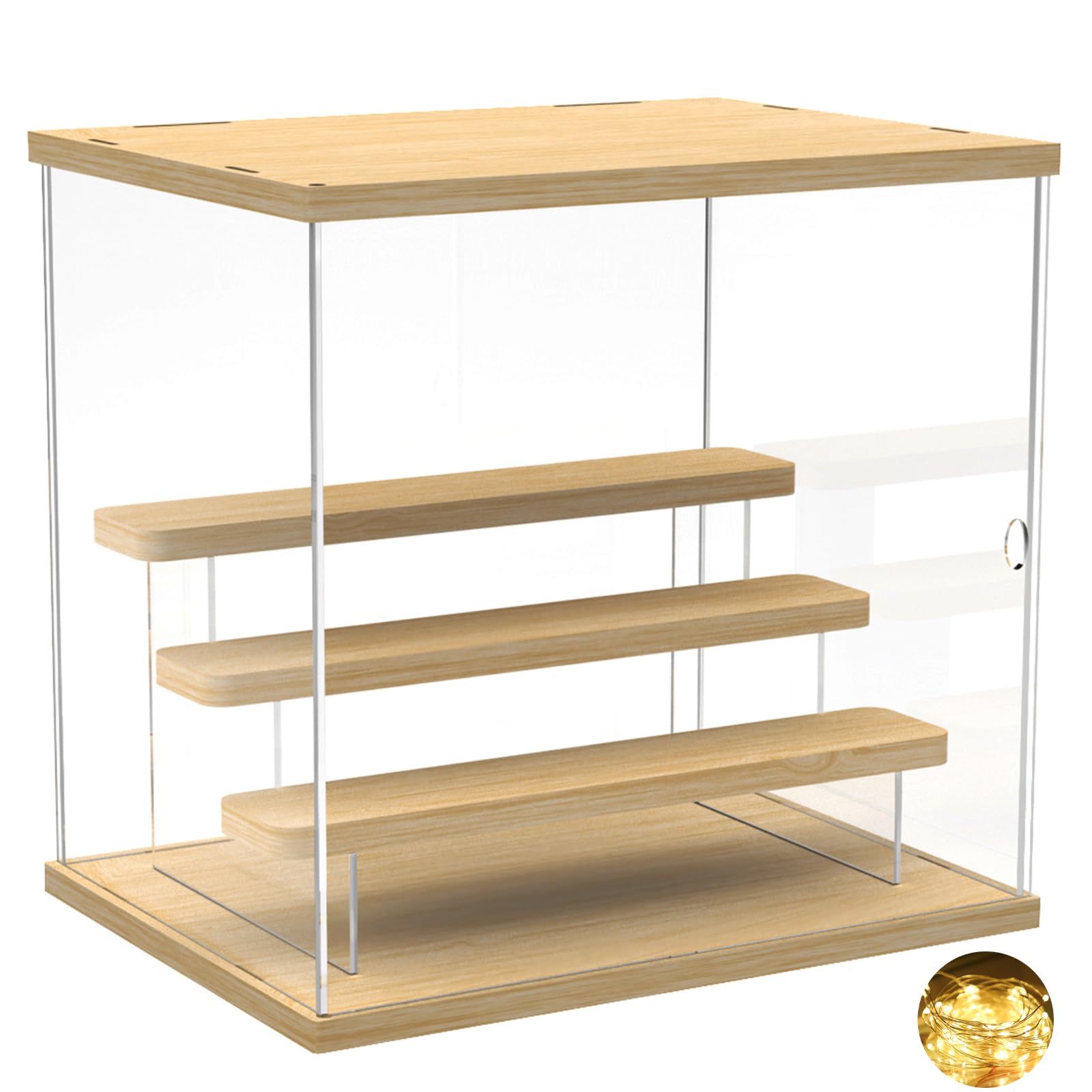 Boîte à Ombres Avec étagères | 25 Compartiments En Bois | Vitrine Murale Pour Figurines & Collections | Décoration Vintage - 11