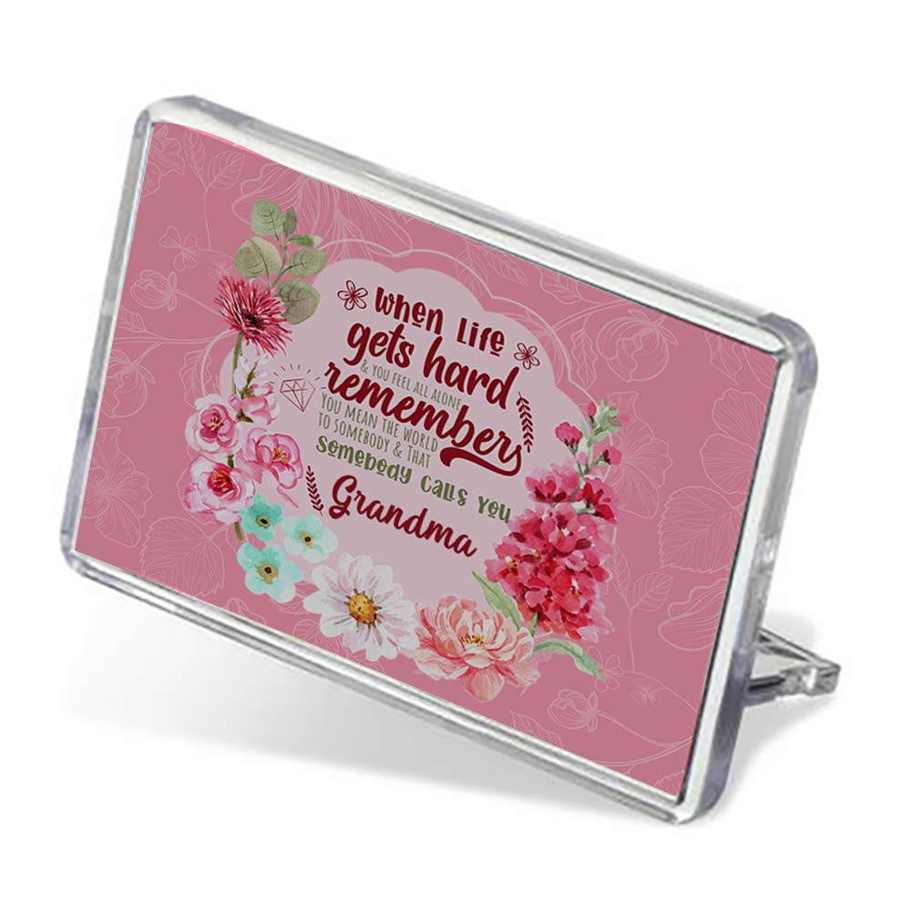 You mean the world to Somebody that Calls You Grandma Mothers day Birthday Floral Gift fridge magnet.