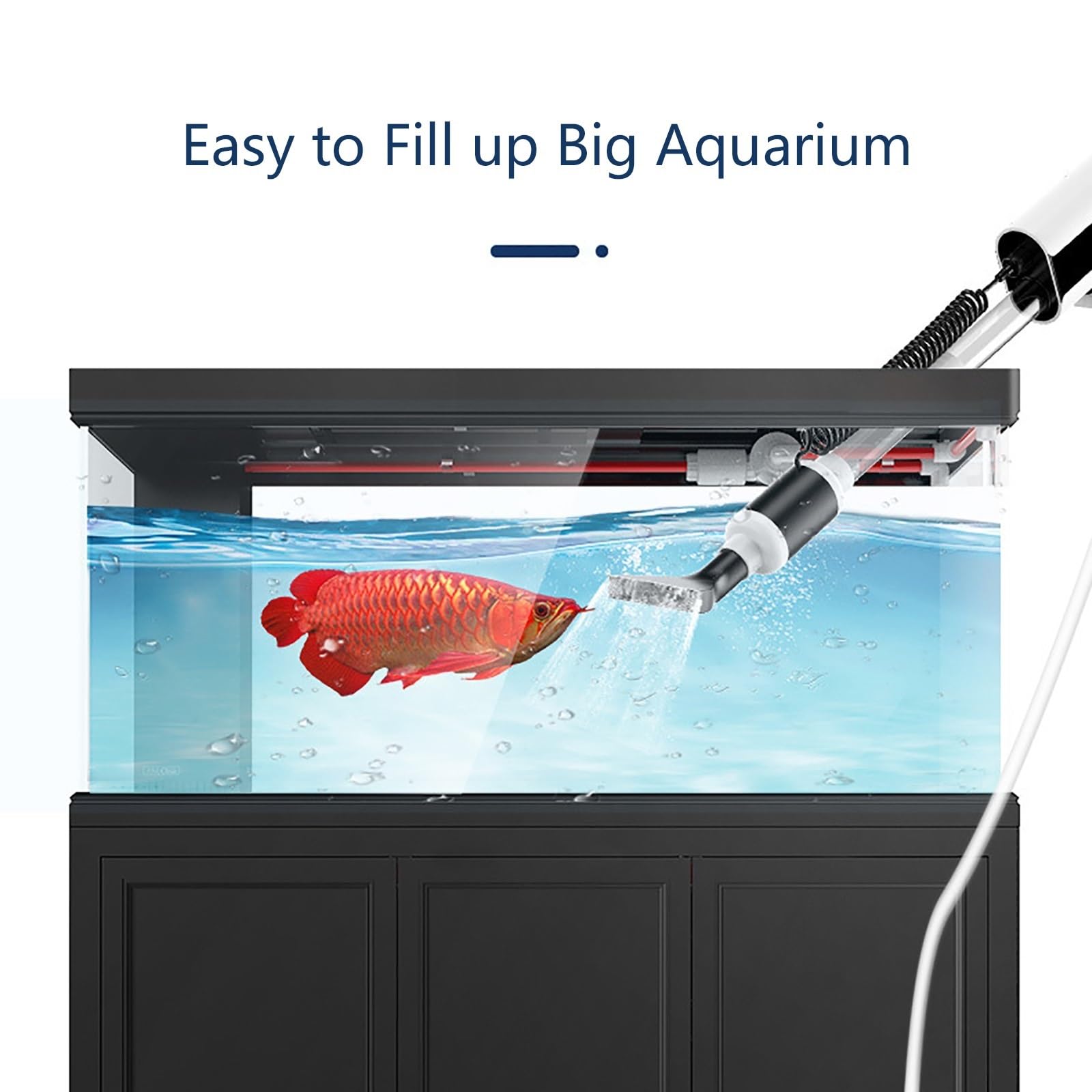 Kit limpiador de grava para acuario, aspiradora de sifón recargable, cambiador de agua automático, caudal ajustable, portátil para mantenimiento de peceras