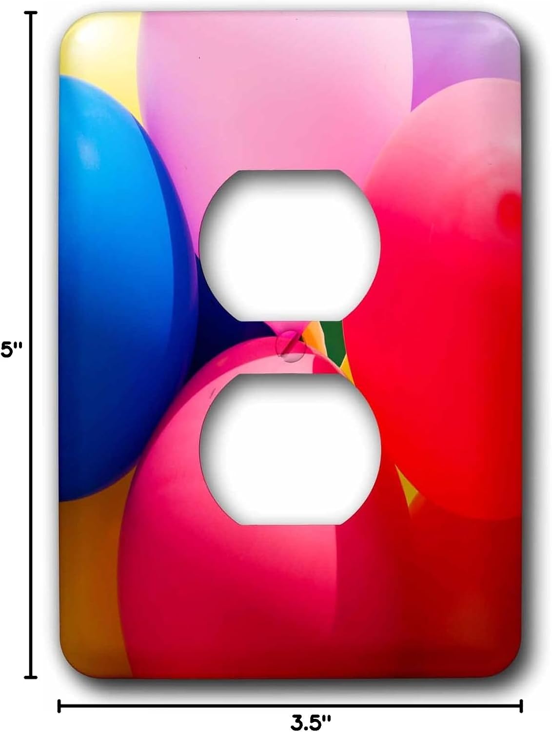 3dRose (lsp_265517_6) 2 Plug Outlet Cover Colorful toy balloons image 2