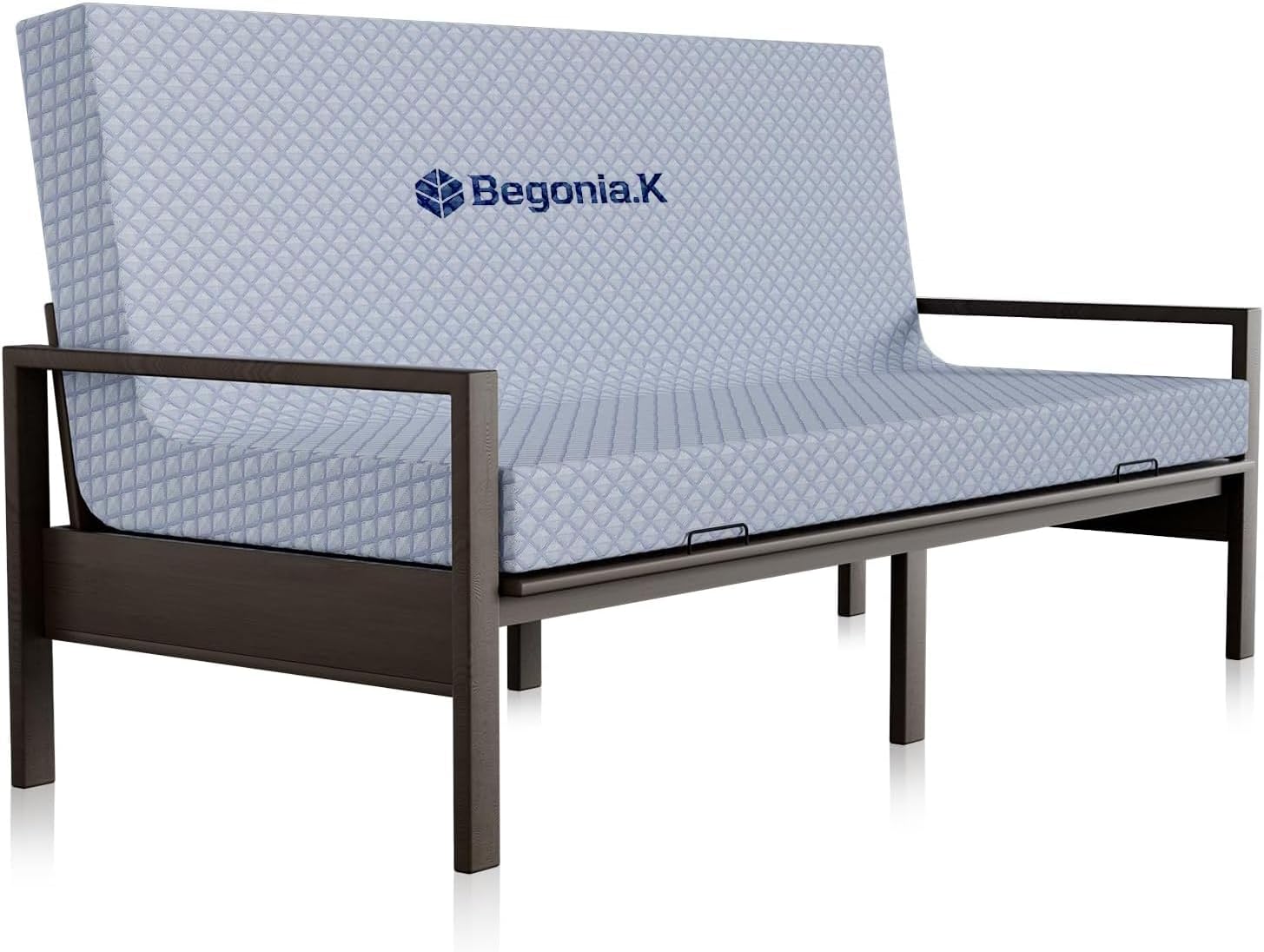 Begonia.K 5 Inch Futon Mattress Full Size - Thick Futons Sofa Couch Bed for Adults - Memory Foam Floor Mattress - Futon Cushion Replacement for Camping & Guest (Frame Not Included)