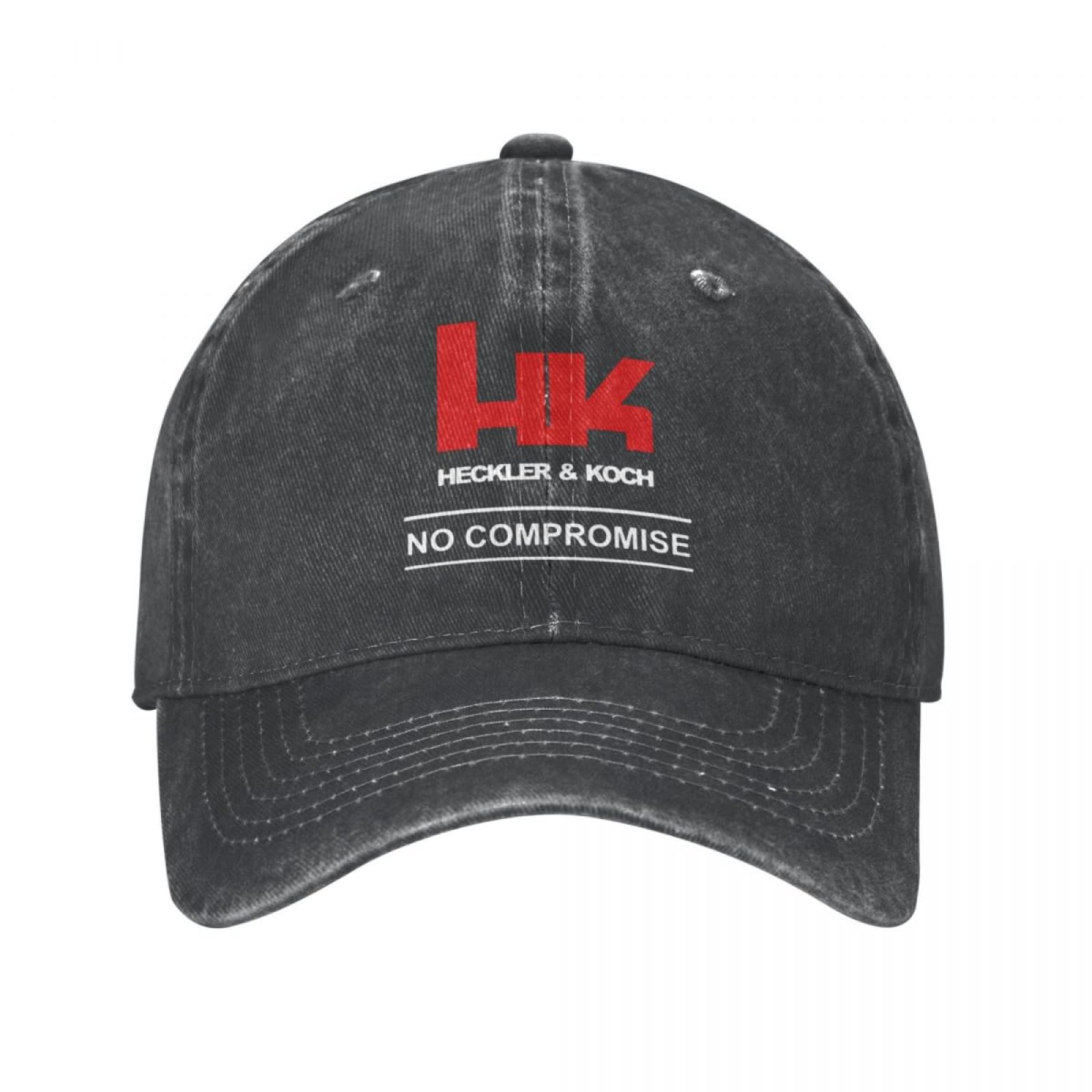 Classic HK Compromise Unisex Style Washed Denim Snapback Hat Heckler Koch Outdoor Summer Caps Fresh