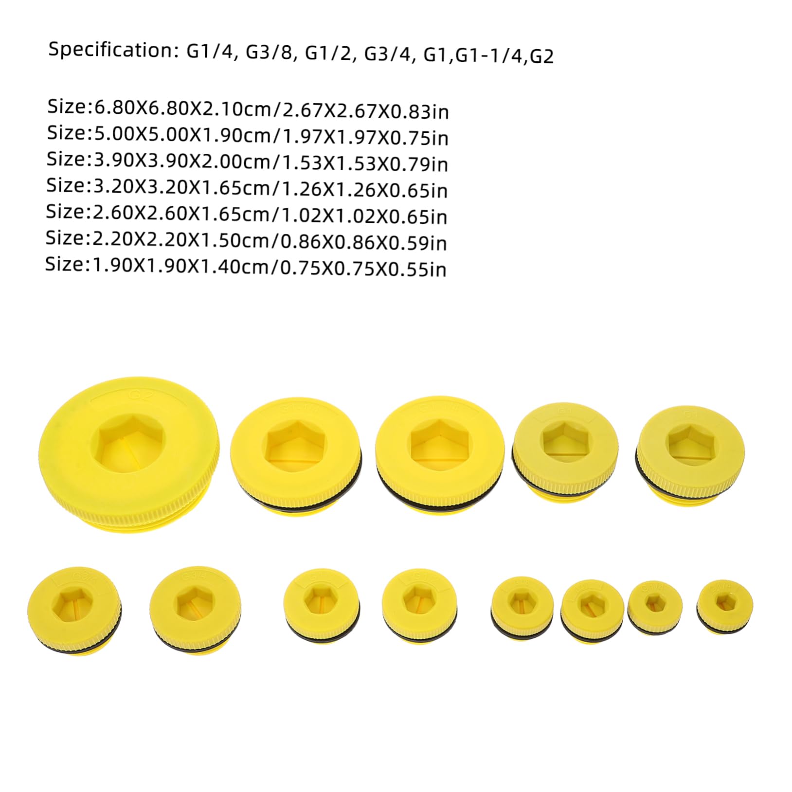 52piezas Tapones De Sellado De Orificio Para De De Para Conexiones De Hidráulica Material y Pom Compatible