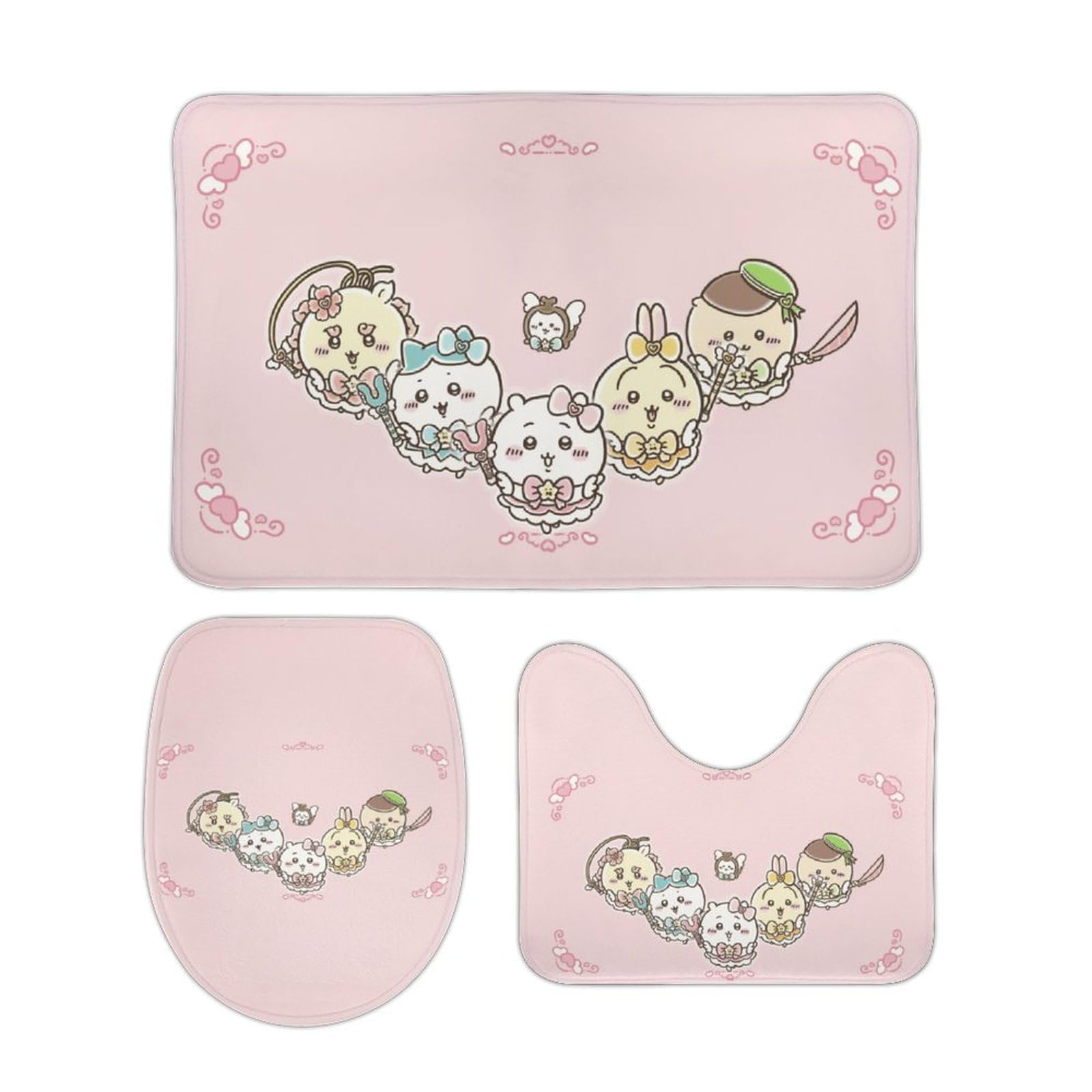 ちいかわ ハチワレ うさぎ インテリアマット 85×170cm 3点セット ≪全4種≫ インテリアマット ちいかわ ハチワレ うさぎ モモンガ 玄関