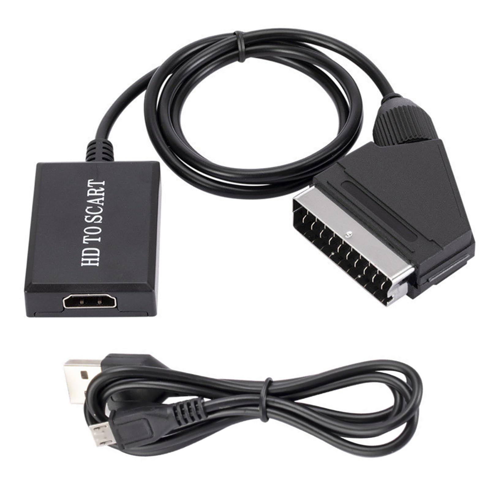 DAGIJIRD HDMI al convertitore SCART 1080P 60HZ HD Video Converter Supporta PAL/NTSC per monitor TV