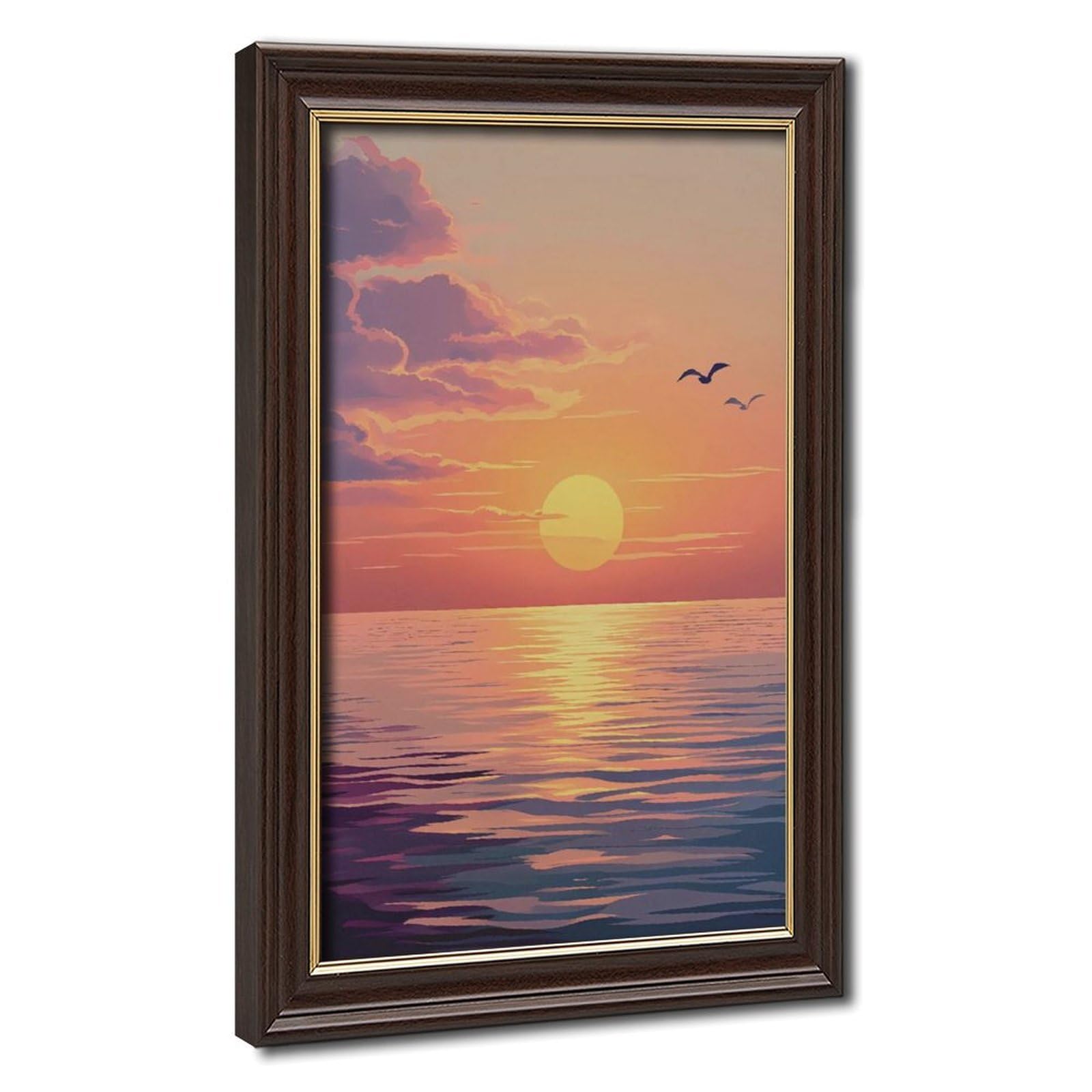 Bareronor Sunset Ocean Poster Canvas Poster Bedroom Decor Landscape Office Room Decor Gift 24" L X 36" W