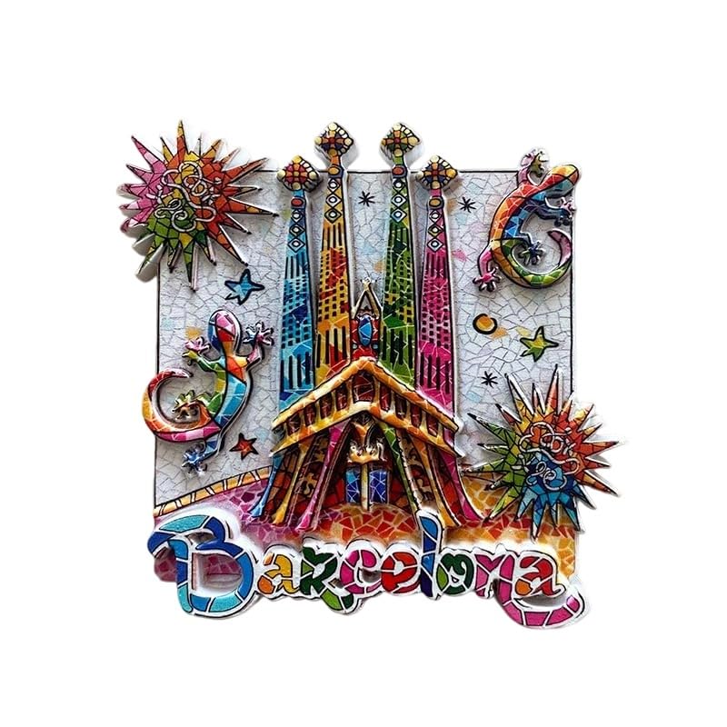 Imán decorativo 3D Sagrada Familia Barcelona 3.5" miniatura 1