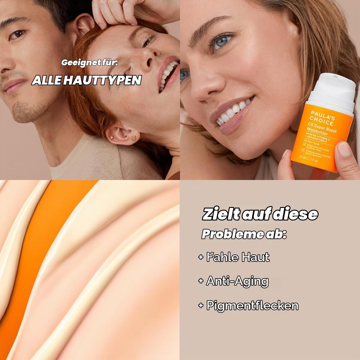 Paula's Choice C5 SUPER BOOST Nachtcreme, Anti-Aging, Gesichtscreme, 50 ml | Für Einen Natürlichen Glow - Minimiert Pigmentflecken & Verbessert Mattheit - Matter Teint - mit Vitamin C