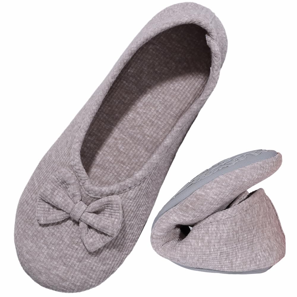 Urbancolor Women's Washable Memory Foam Ballerina Slippers