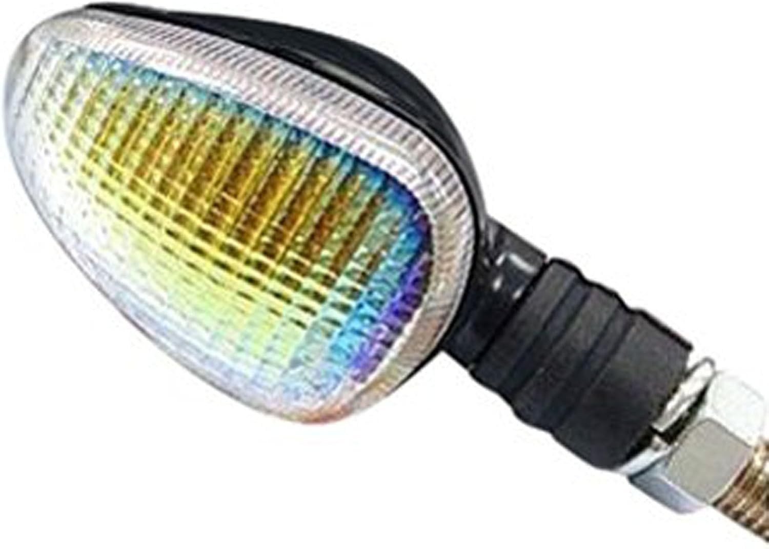 K&S Technologies 25-8417S - Compact Universal Turn Signal Kit, Carbon/Rainbow Single Lens